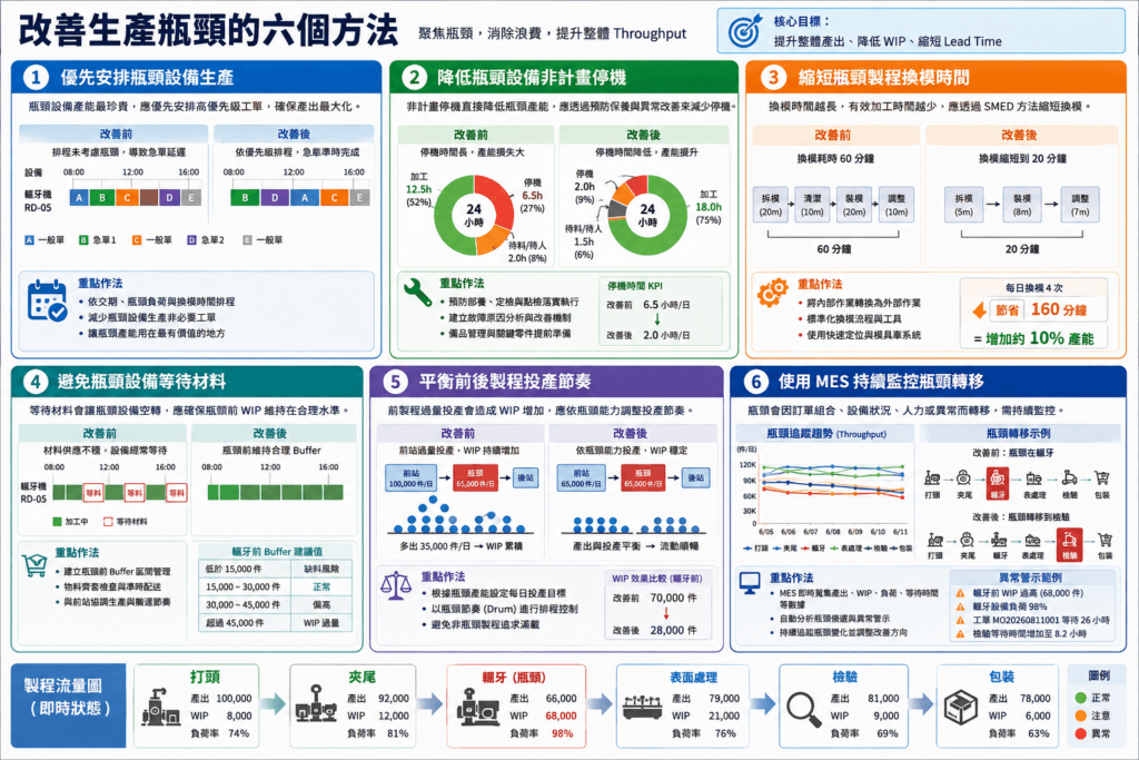 改善生產瓶頸六大方法 Infographics