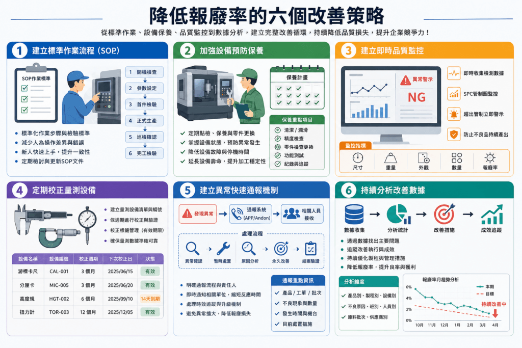 降低報癈率的六個改善策略