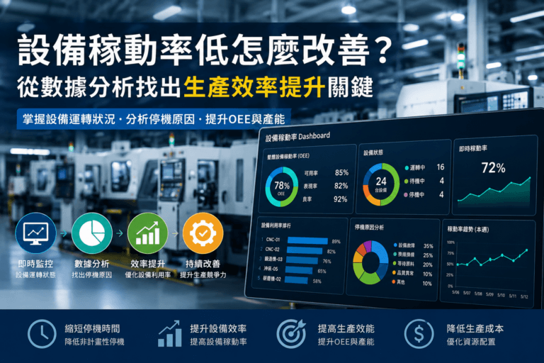 生產設備稼動率數據分析 Ashboard