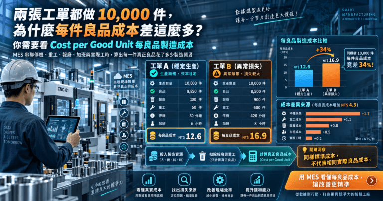 MES 智慧製造：每良品成本全解析